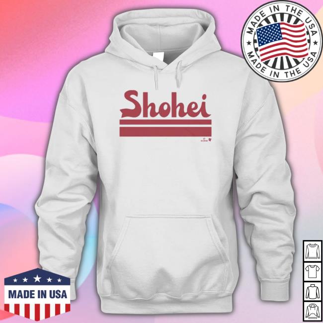 Shohei Ohtani Los Angeles Angels Text Shirts Shohei Ohtani Los Angeles Angels Text Hooded Sweatshirt