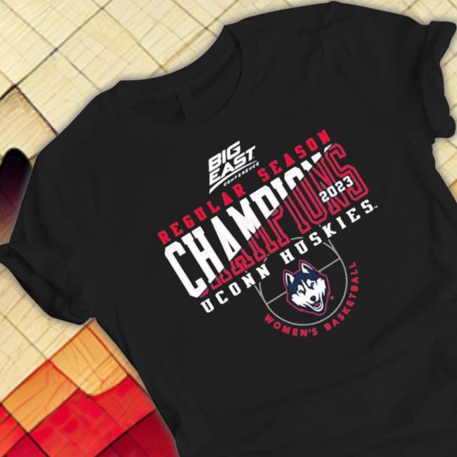 Uconn Huskies 2023 Big East Women’S Basketball Regular Season Champions Locker Room Shirt