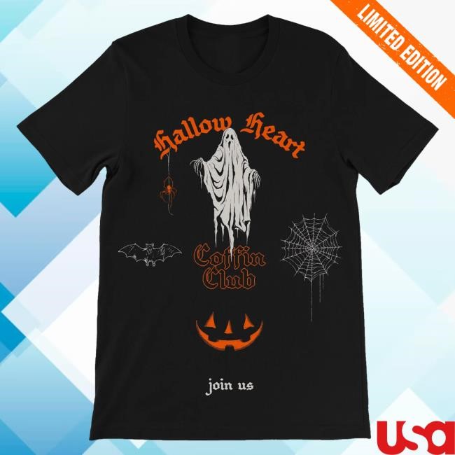 Hallow Heart Merch Coffin Club Ghost Orange Hoodie