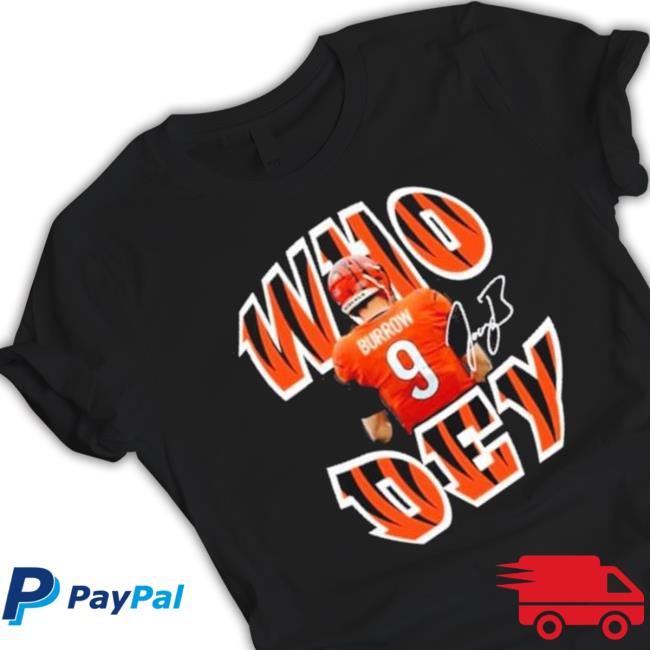 Cincinnati Bengals Joe Burrow Who Dey Signature 2022 Long Sleeve Shirt