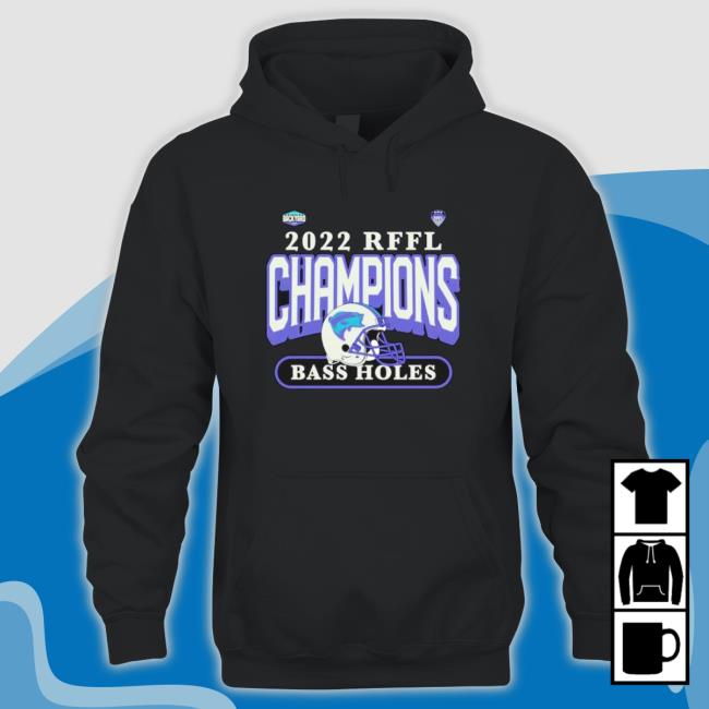 2022 Rffl League Champions Bass Holes Helmet Tee