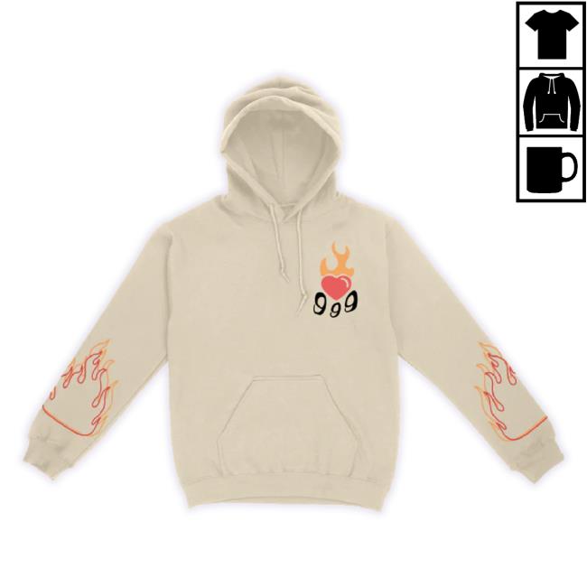 Official 999Club Merch Store Skull Puff Print Hoodie Sweatshirt (Tan) Smoke 999Club Apparel Clothing Shop