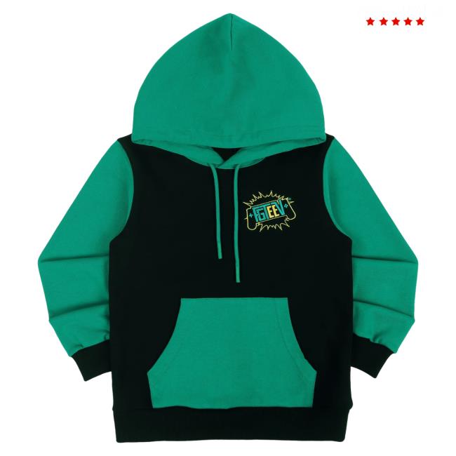 Official Fgteev Merch Store Shop Colorblocked Crewneck Green & Black