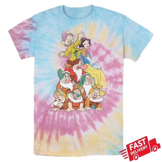 Disney Snow White And The Seven Dwarfs Squad Tie Dye Tee