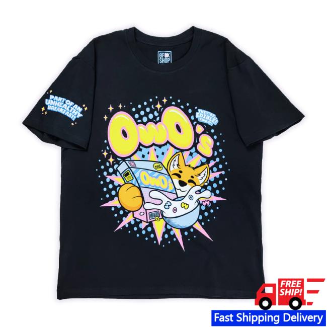 Original 0Fox Shop Merch Store Owo's Cereal Long Sleeve Tee 0Foxshop