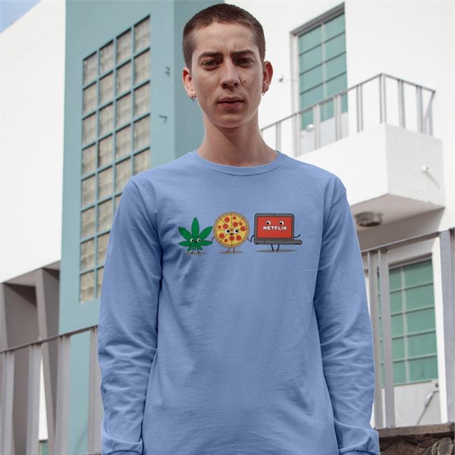 Weed Pizza Netflix Hooded Sweatshirt Stonerchill