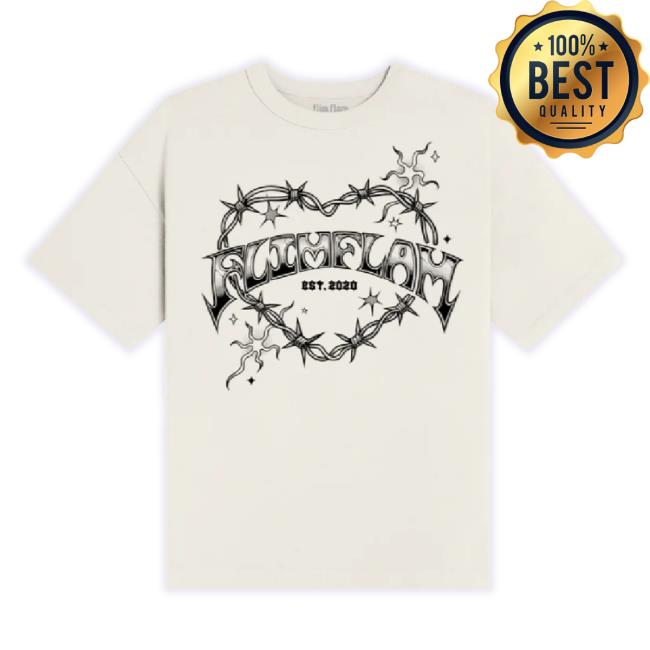 Official Flim Flam Merch Store Flimflam Barbed Wire T-Shirt White Flimflam Shop