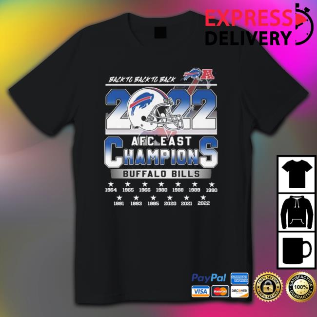 Back To Back Afc East Champions Buffalo Bills 1964-2022 T-shirt
