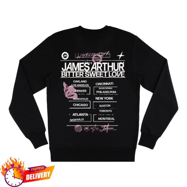 James Arthur Official Store Bitter Sweet Love Us Tour Black Tank Top