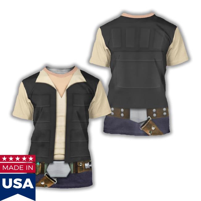 Han Solo Shirt, Star Wars Costume, Han Solo Costume 3D Unisex Sweatshirt