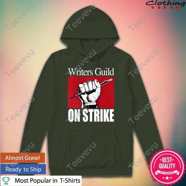 Official Lee Goldberg Writers Guild On Strike Hoodie Writers Guild Of America On Strike Tee Shirt