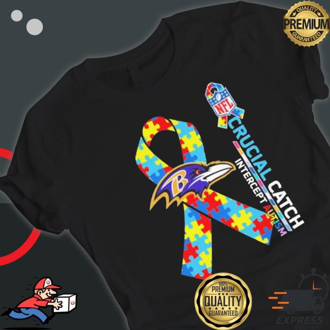 Baltimore Ravens Crucial Catch Intercept Autism Sweatshirts