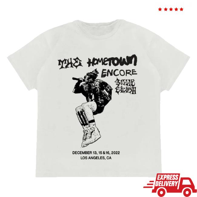 Original Billie Eilish Merch Store Homecoming White Long Sleeve Tee Billieeilish Shop