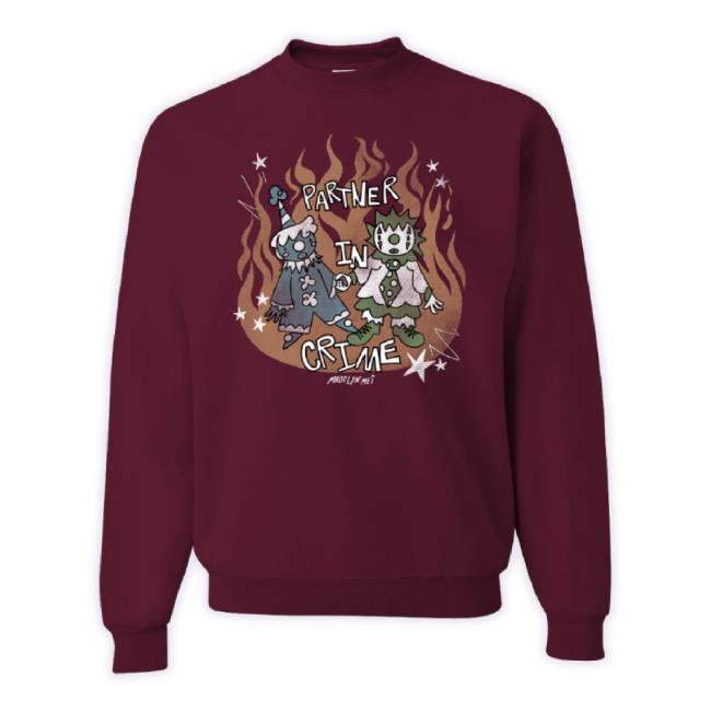 Official Hello Merch Store Madilyn Mei Partner In Crime Maroon Crew TankTop Hellomerch Shop