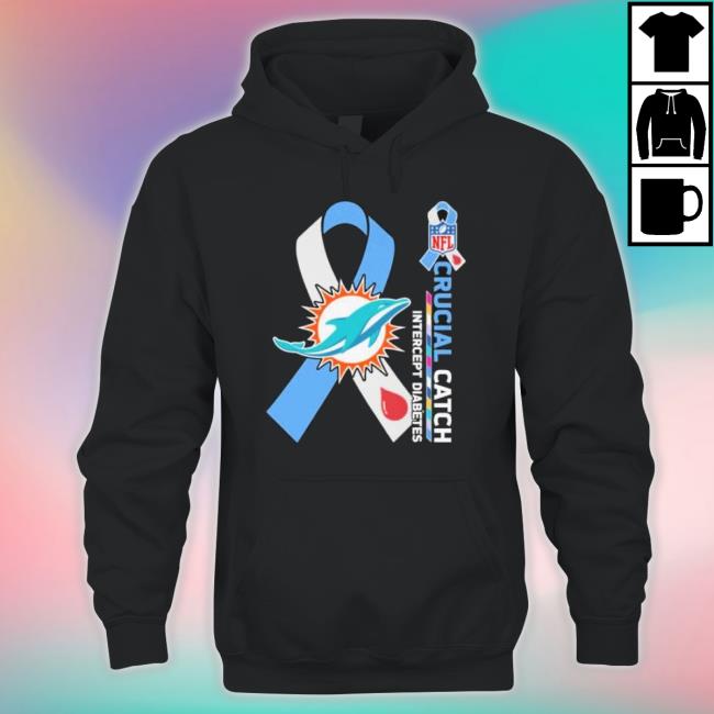 Miami Dolphins Crucial Catch Intercept Diabetes 2023 shirt