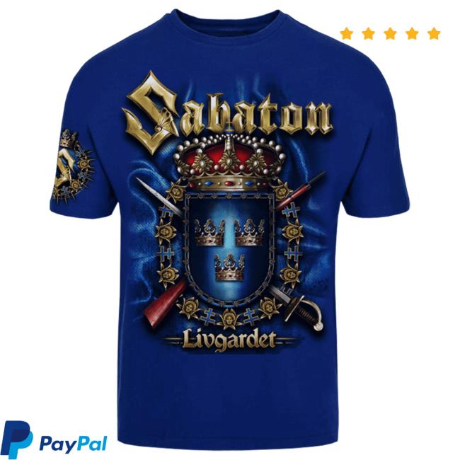 Official Sabaton Merch Store Sabaton Livgardet Royal Blue Popover Shirt Sabaton Shop