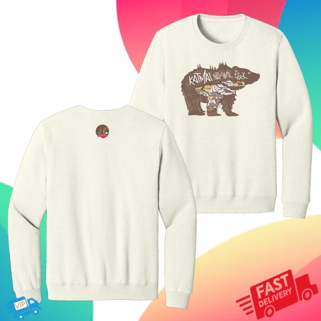 Official Katmai Conservancy Merch Katmai Bear Hooded Sweatshirt