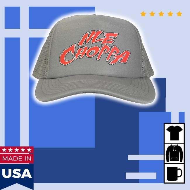 Nlechoppashop Nle Choppa Logo Trucker Hat In Grey
