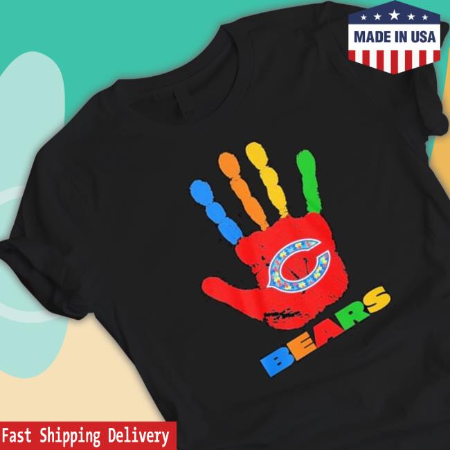 Chicago Bears Hand Autism 2023 T-Shirt