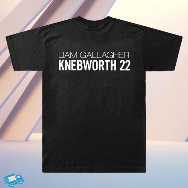 Liam Gallagher Merch Store Knebworth 22 Live Photo T-Shirt Black Tee