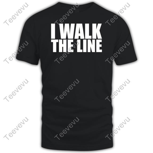 Drew Wearing A I Walk The Line Tee