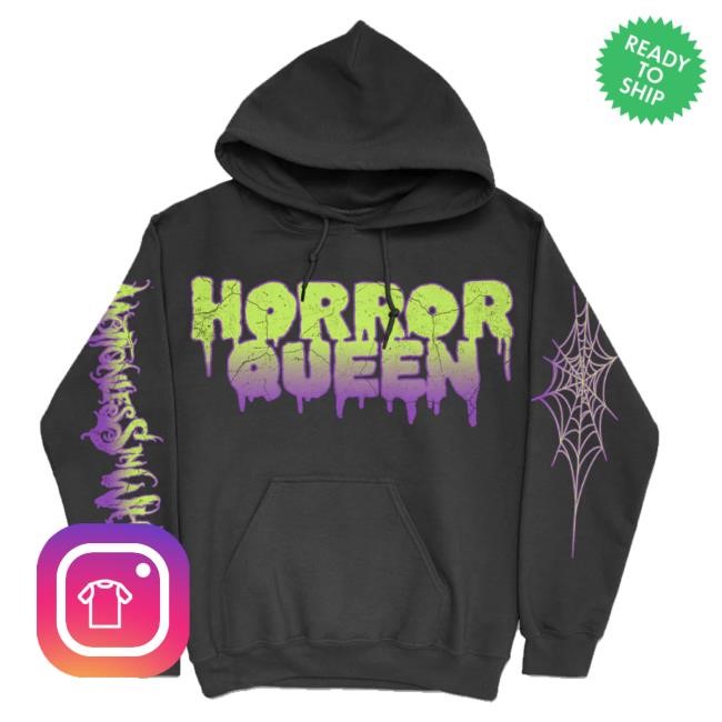 Motionless In White Merch Horror Queen Pullover Hoodie (Black) Crewneck Sweatshirt