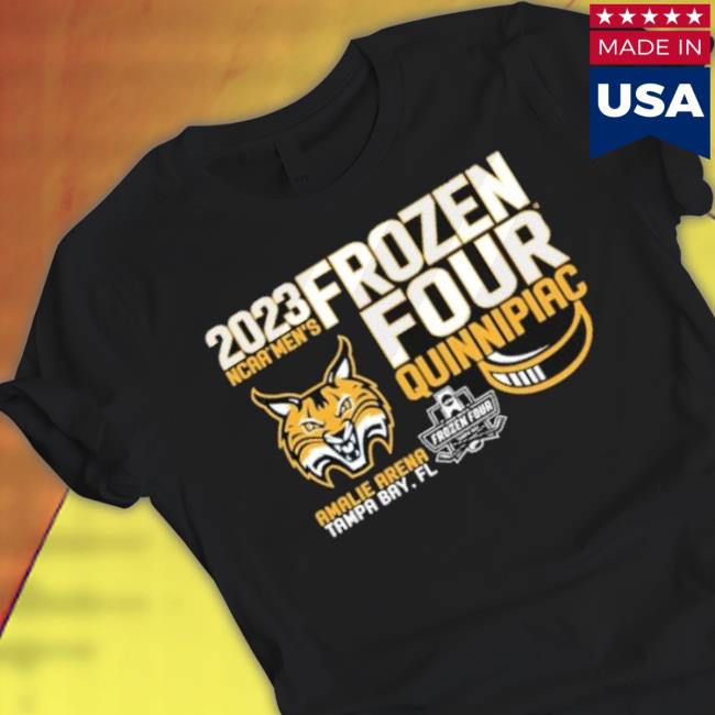 Official Quinnipiac Bobcats University Men’S Hockey 2023 Frozen Four shirt Official Quinnipiac Bobcats University Men’S Hockey 2023 Frozen Four Shirt