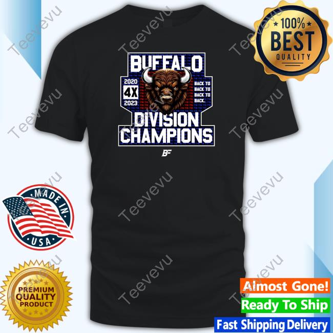 Buffalo Fanatics Store Back To Back To Back To Back 2020 4X 2023 Buffalo Division Champions Long Sleeve T Shirt Pierre Kingpin