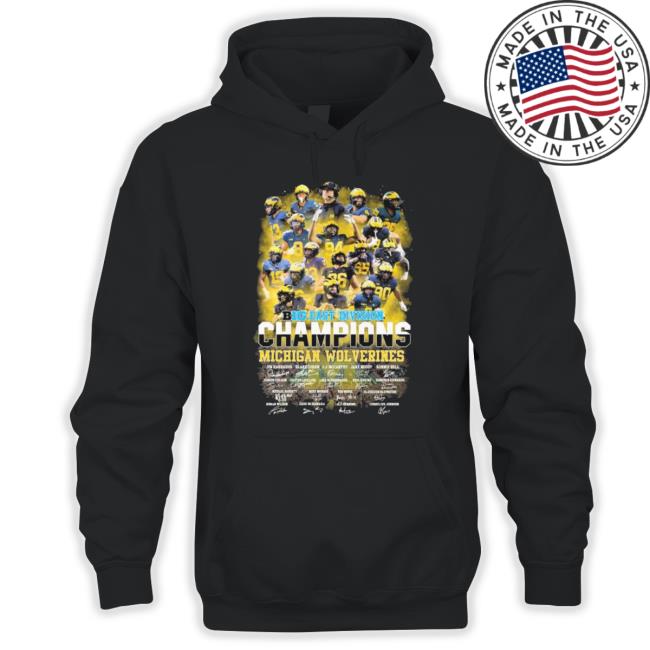 2022 Big Ten East Division Champions Michigan Wolverines Signatures Tee Shirt