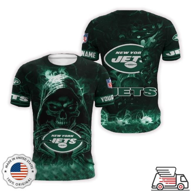 Custom Name New York Jets Death Fire 3D TankTop Aop For Men And Women