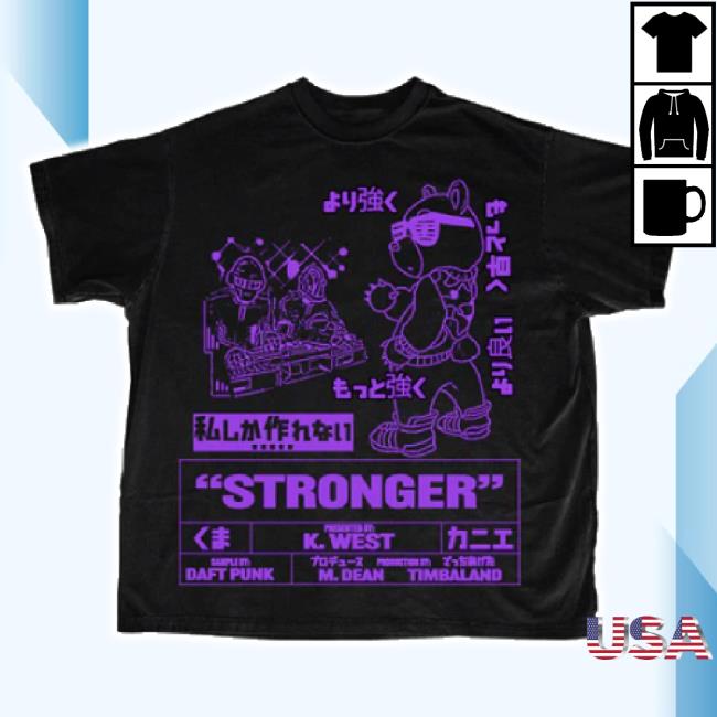 Trending Music Void Clothing Merch Store "Stronger” Mens Heavyweight Puff Hoodie Musicvoidclothing Shop