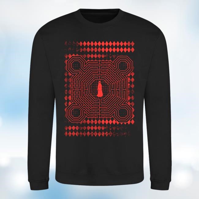 Slowdive Merch Shop Red Maze Long Sleeve Shirt