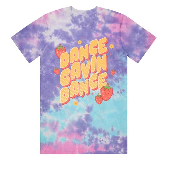 Dance Gavin Dance Band Merch Kawaii Strawberry Candy Tie Dye T-Shirt