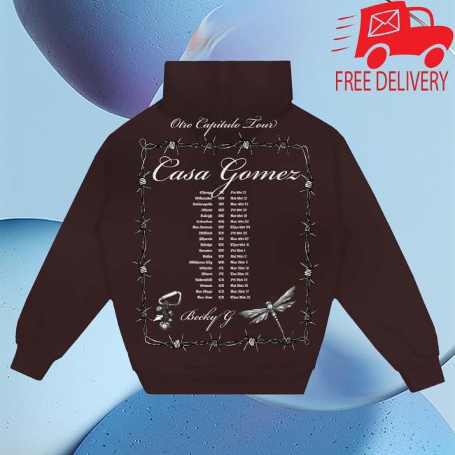 Official Iambeckyg Merch Store Casa Gomez Tour Hoodie