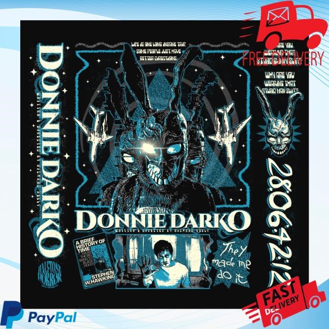 Trending Halftone Horror Merch Store Donnie Darko Long Sleeve Shirt