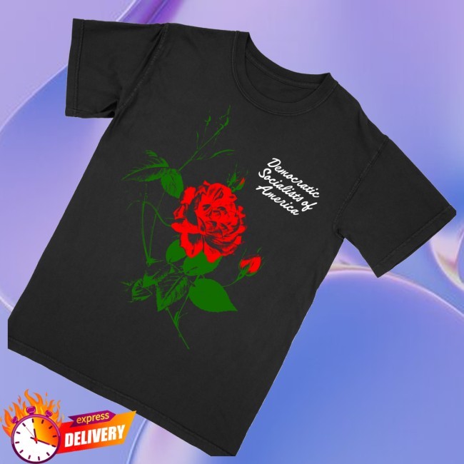 Democratic Socialists Of America Merch Store Ronin Rose Hooded Sweatshirt