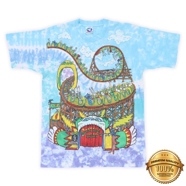 Official Wyco Vintage Store 1993 Grateful Dead Roller Coaster Tie Dye New Shirt