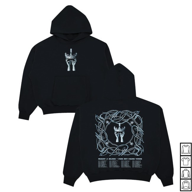 Mary J Blige Merch Store Chain Black Hooded Sweatshirt Mary J Blige Merch Store Chain Black Hoodie