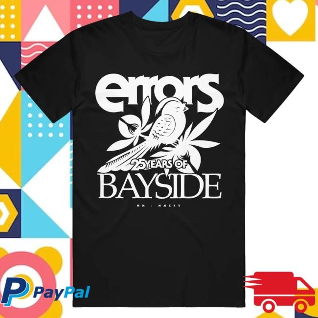 Bayside Official Merch Errors Anniversary Black Short Sleeve Tee Bayside Official Merch Errors Anniversary Black Sweater