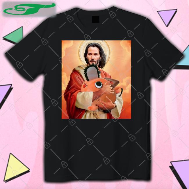 Keanu Reeves Cares For And Protects Pochitas T Shirt Nezukosocial
