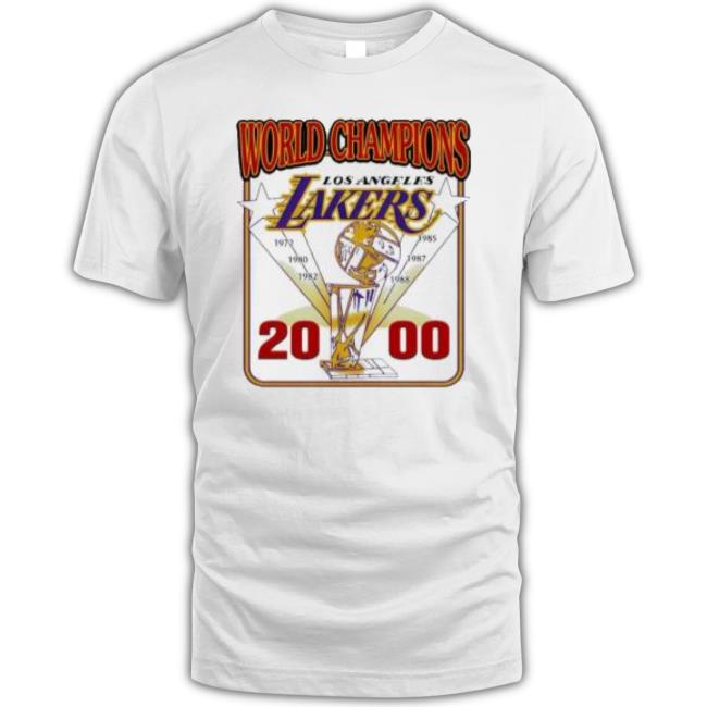 Vintage Los Angeles Lakers 2000 Champion World Shirt