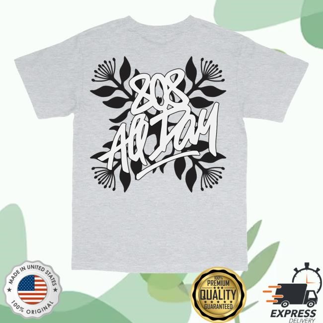 808 Allday Merch Shop 808Allday Athletic Grey Quilt Tag Hoodie