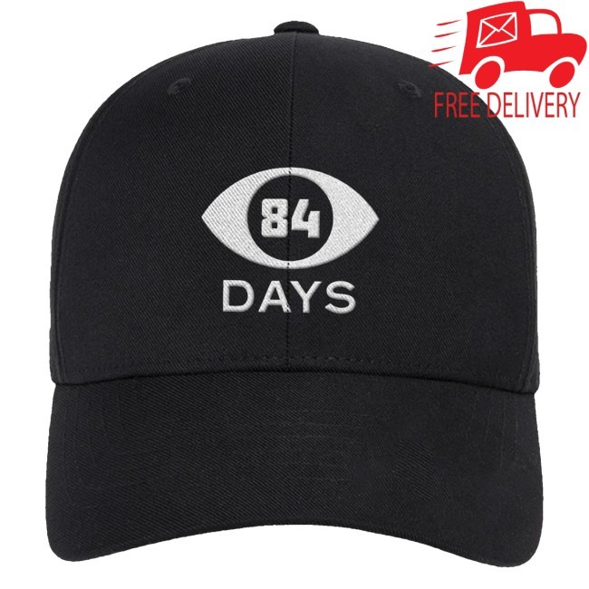 Trending Hello Merch 84 Days Eyeball Logo Embroidered Black Hats