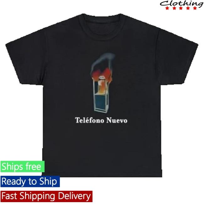 Official El Último Tour Del Mundo Merch Burning Telephone Black Cotton T-Shirt