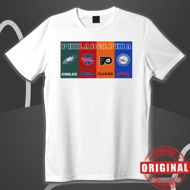 Philly Sports Eagles Phillies Flyers Sixers Hooded Sweatshirt