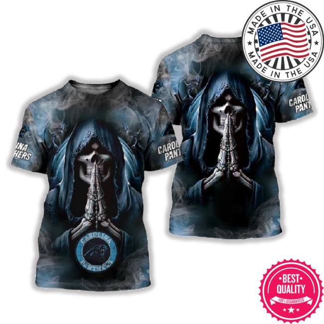 Men's Carolina Panthers TankTop Background Skull Smoke