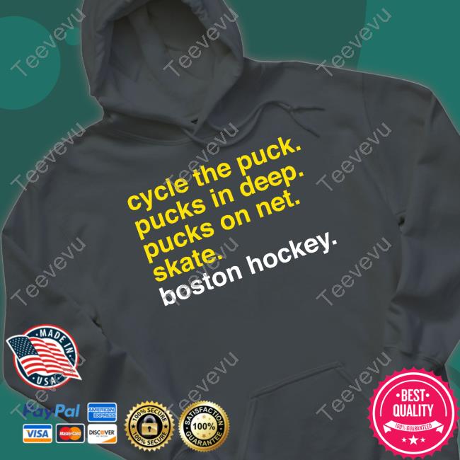 Dave Portnoy Cycle The Puck Pucks In Deep Pucks On Net Skate Boston Hockey Tee