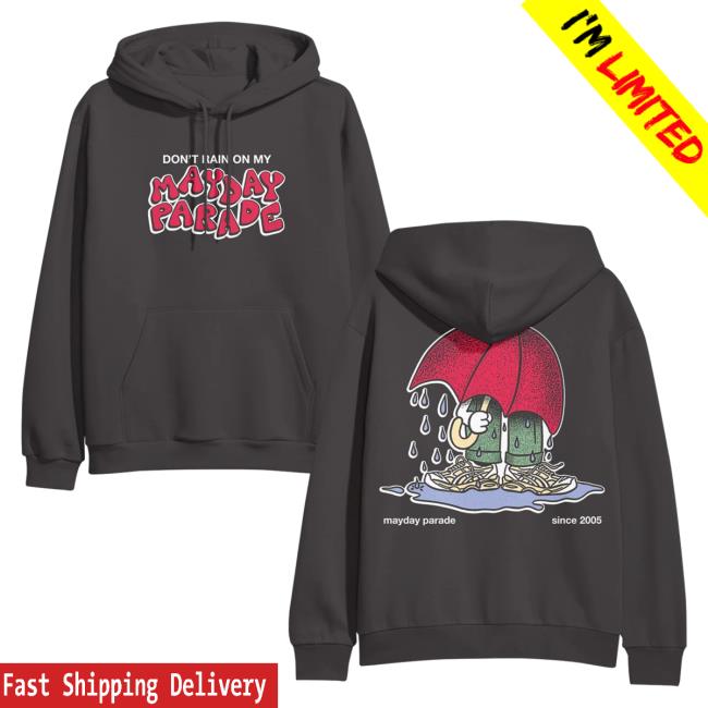 Official Merch Now Mayday Parade Don't Rain Railroad Grey Pullover Sweatshirt MerchNow