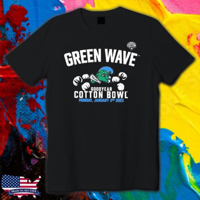 Official Green Wave Goodyear Cotton Bowl Monday January 2Nd 2023 Tee Shirt
