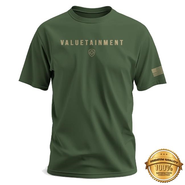 Official Valuetainment Store Merch Gold Collection Flb Short Sleeve Hoodie Sweatshirt Forest Green